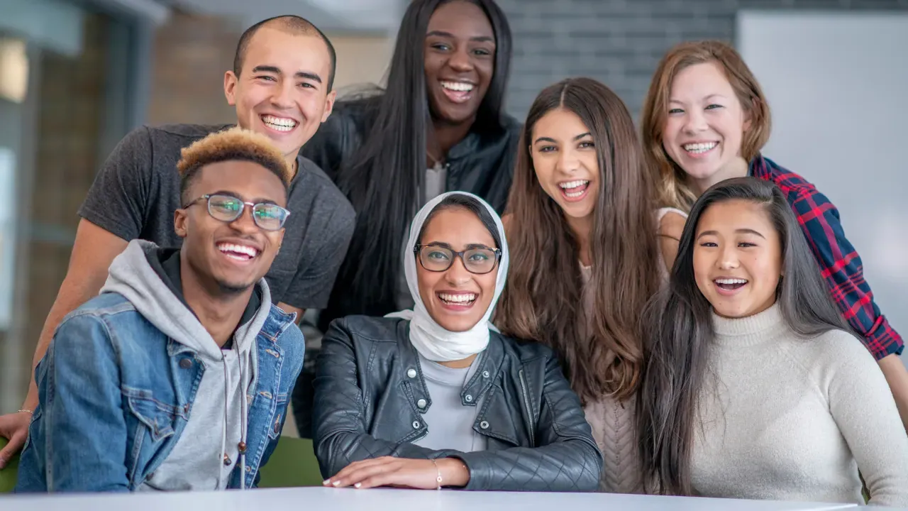 A diverse group of professionals together