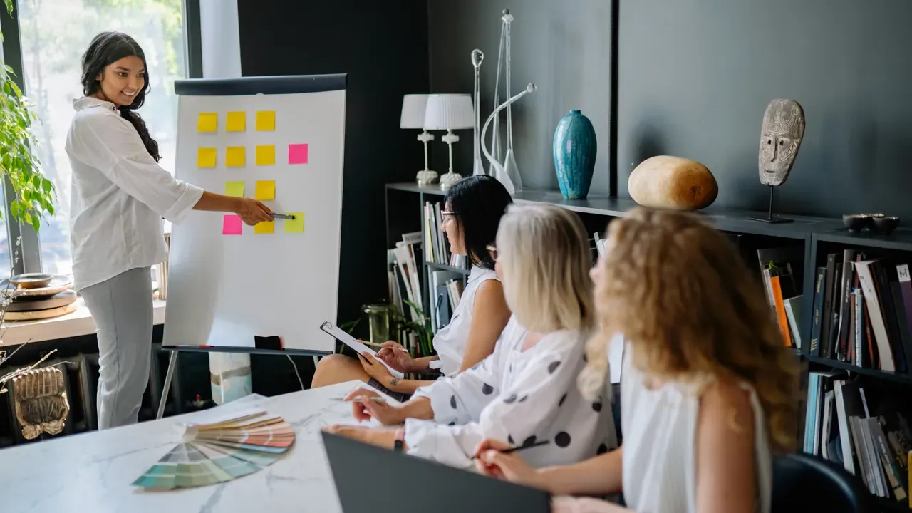 A team brainstorming ideas